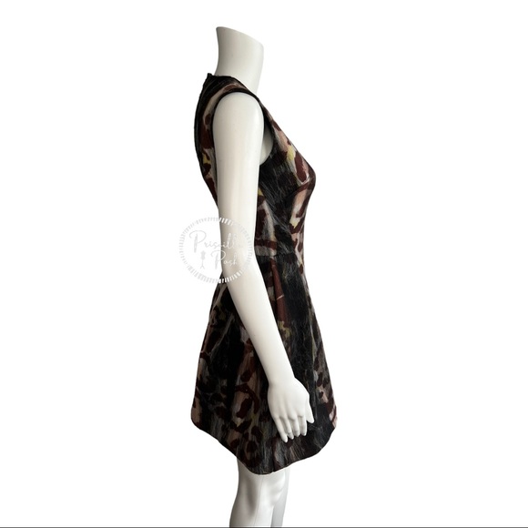 CHRISTIAN DIOR Animal Print Mini Dress A Line Fit and Flare Leopard Cheetah 2 - Picture 7 of 16